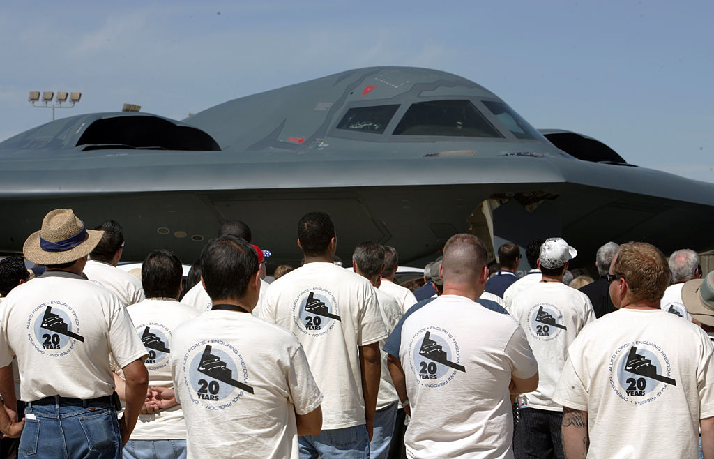 Northrop-Grumman's employees came out in force to observe the 20th anniversary celebration of the f